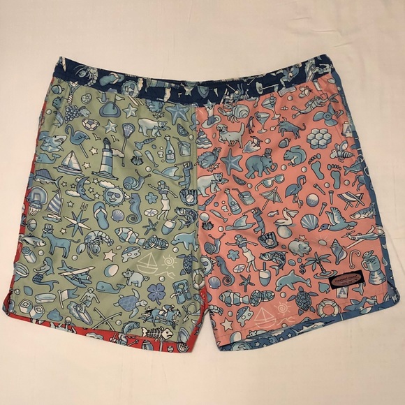 Multicolor Preppy Vineyard Vines Chappy Swim Trunk - Picture 6 of 8